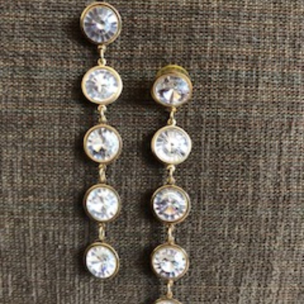 RHINESTONE DROP EARRINGS